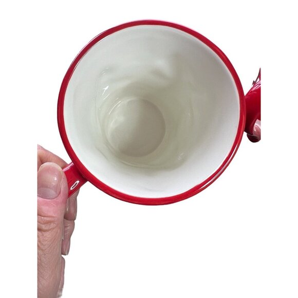 2 St. Nicholas Square Tree Lot Coffee Mug Cups Snowman Christmas 3D With Lids - Picture 6 of 9